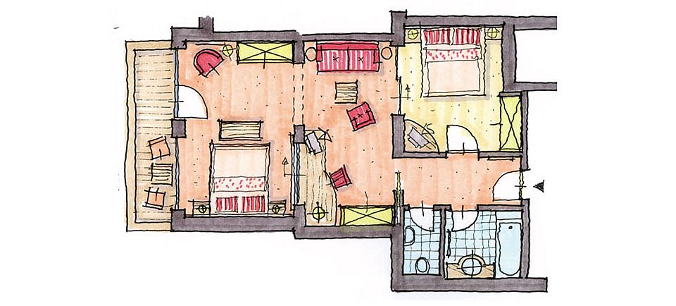 Grundriss Zimmer Ophelia