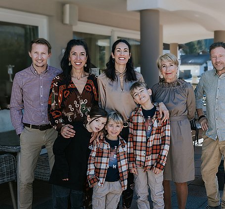 Familienbild von der Gastgeberfamilie Lengler