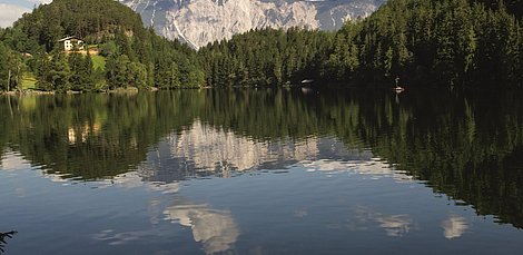 Blick auf den Piburger See im Ötztal