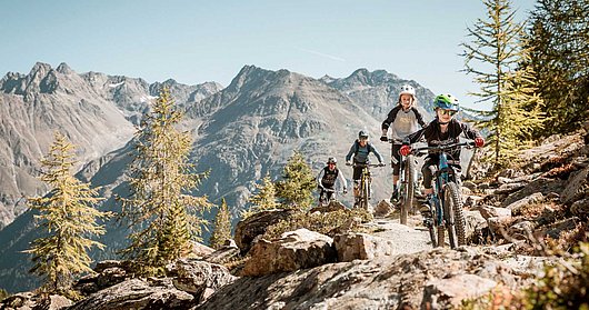 Mountainbiker im Gelände