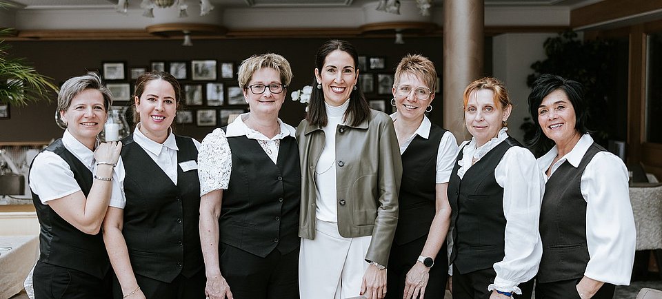 Serviceteam im Wintergarten