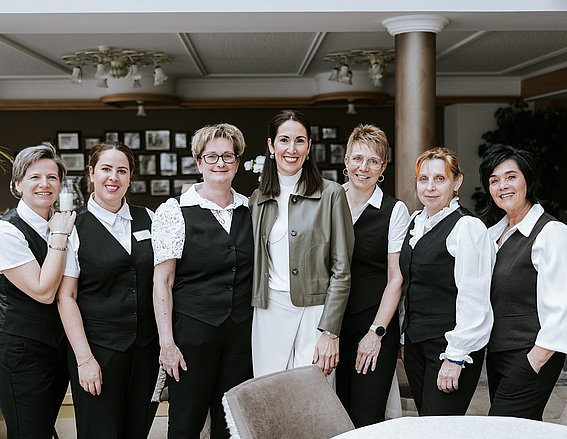 Serviceteam im Wintergarten