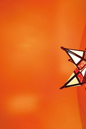 Sternlampe im Wellnessbereich