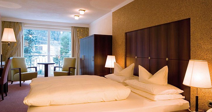 Hotelzimmer mit Bett