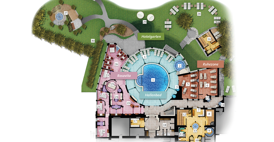 Skizze Wellnessbereich Skizze Wellnessbereich